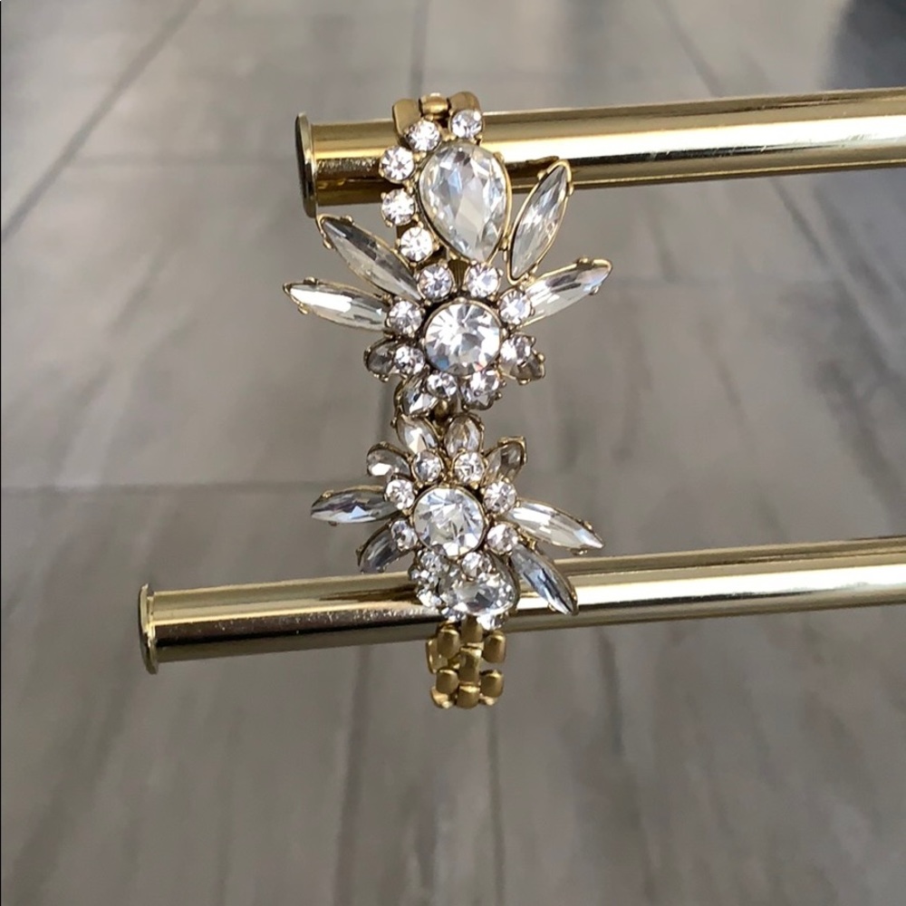 J. Crew gold and crystal bracelet